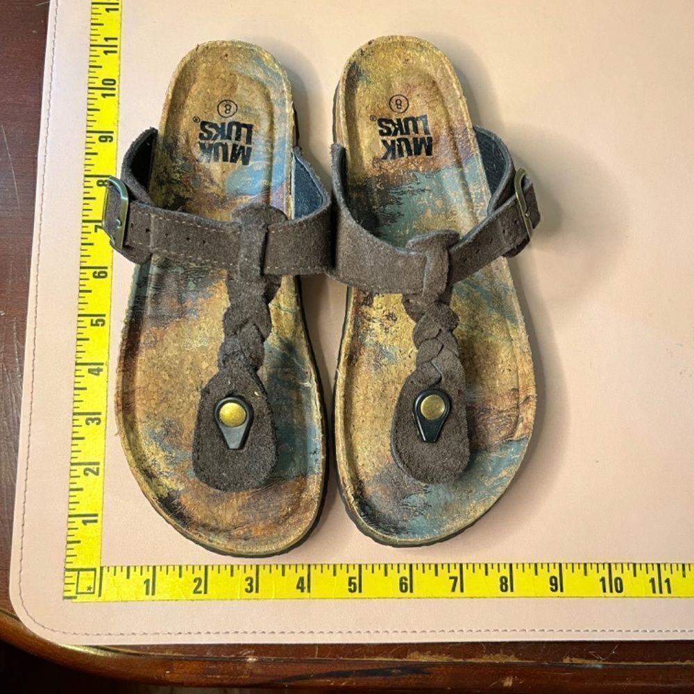 MUK LUKS Women's Marsha Terra Turf Sandals Like NEW Size 8 - Picture 9 of 16